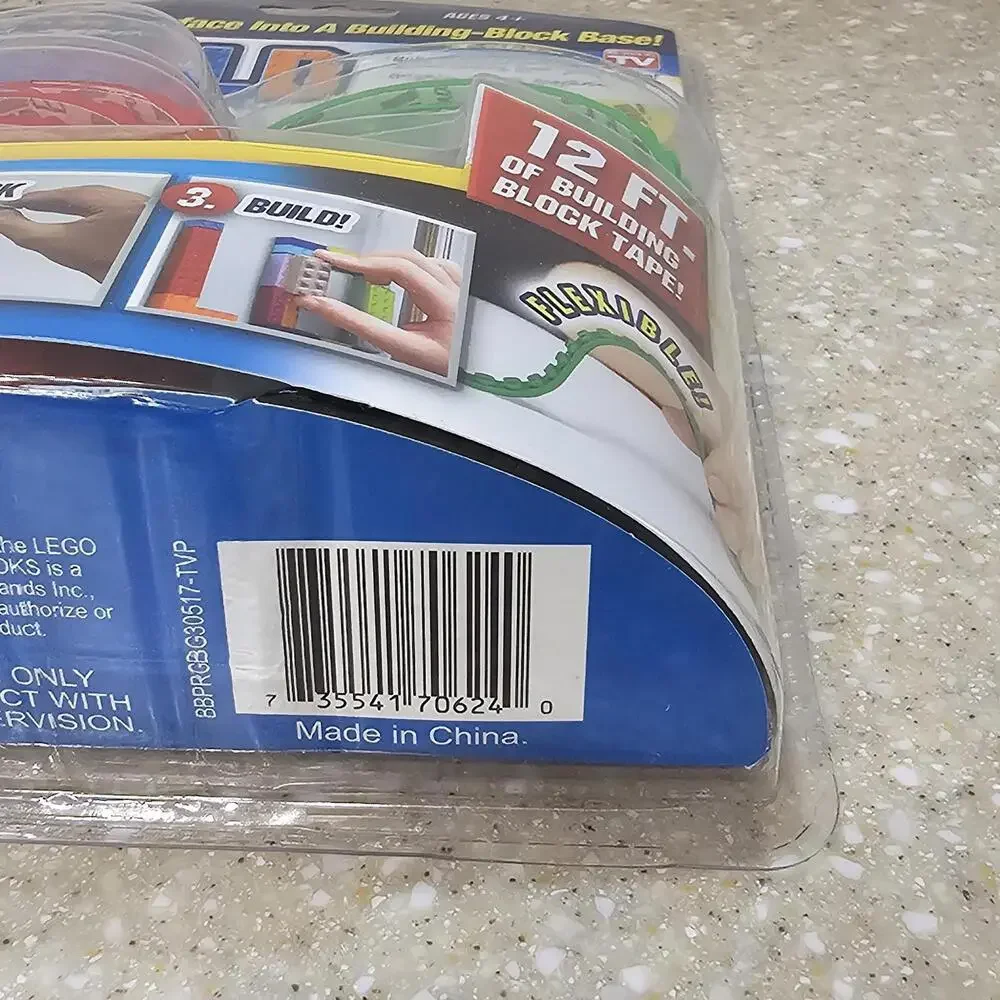 Building Bonanza Peel & Stick Tape Works With All Blocks 12 Feet New